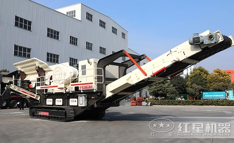 履帶移動式小型石頭破碎機，環保安全