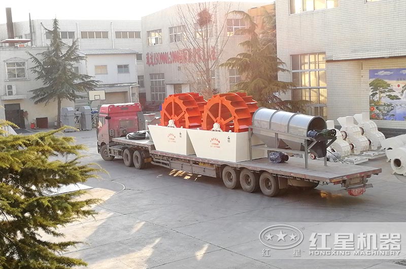 小型洗砂機設(shè)備發(fā)往河南周口 小型洗砂機設(shè)備發(fā)往河南周口