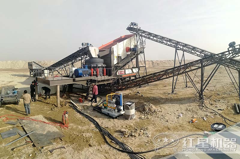 小型移動石頭粉碎機工作現場圖片 小型移動石頭粉碎機工作現場圖片